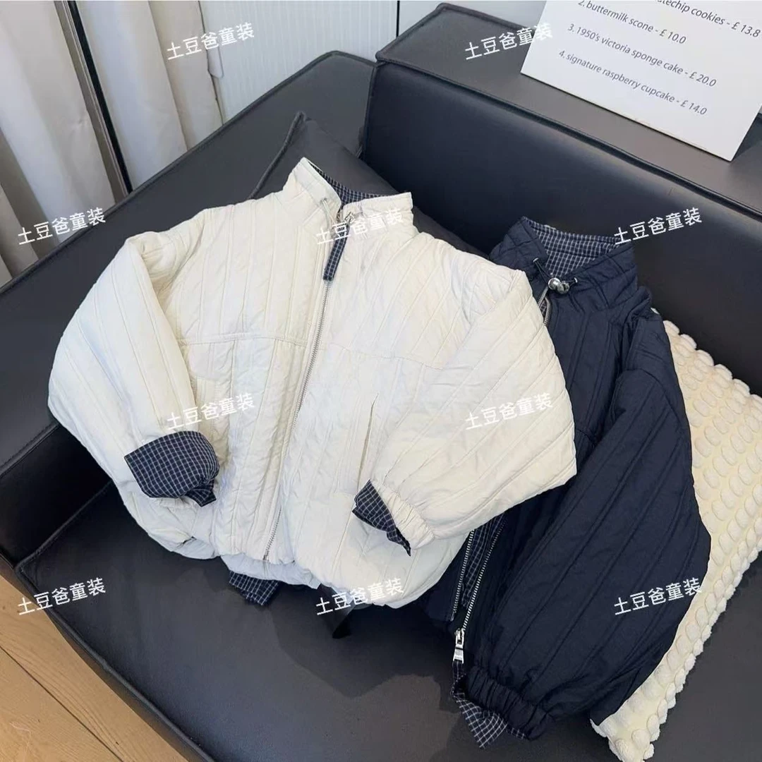 儿童加厚外套秋冬款2025新款男女童冬装男大童冬季时髦洋气上衣