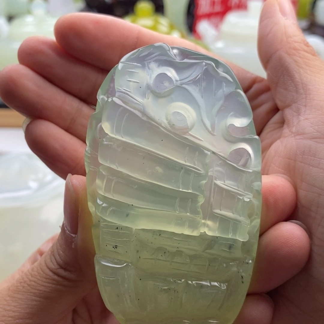 未镶嵌岫玉四大名玉把件