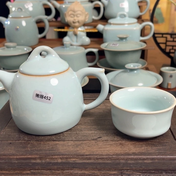迷***僮汝州原矿原釉微瑕452送客杯一个