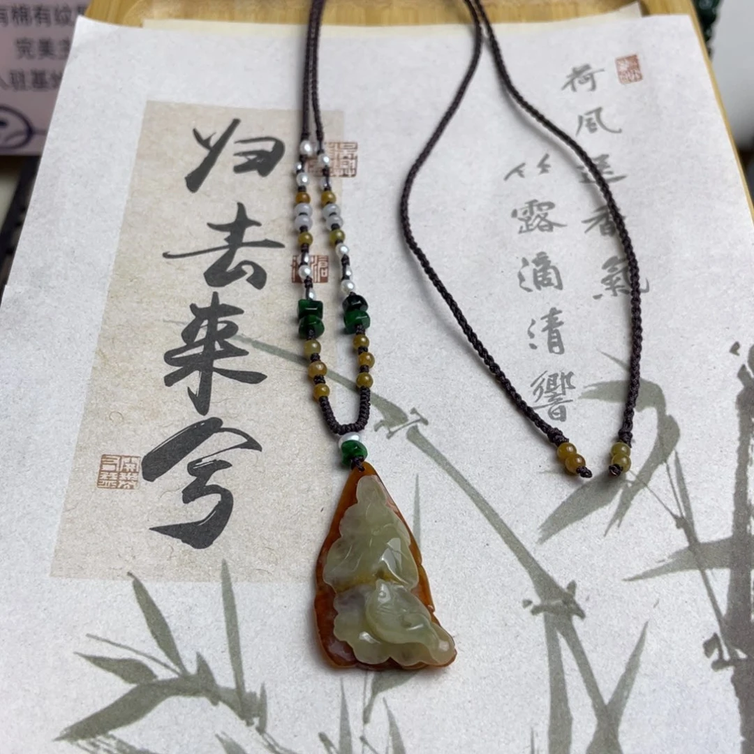 翡翠未镶嵌颈饰设计款项链