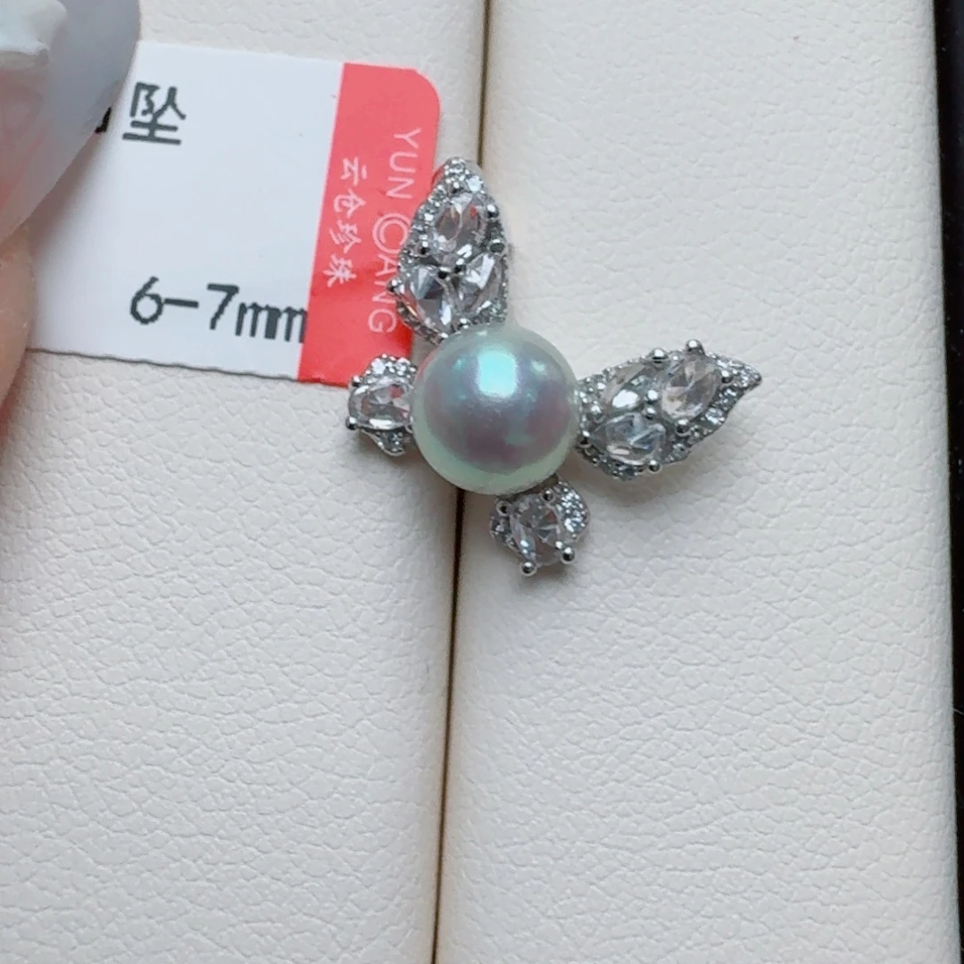 颈饰银S925镶嵌海水珍珠@@yd301
