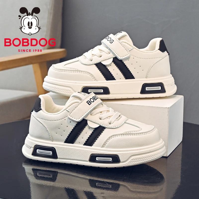 巴布豆童鞋儿童板鞋2025新款春秋校园小白鞋休闲男孩女儿童运动鞋
