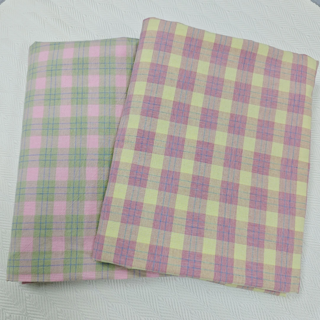 无印风A类100全棉水洗床单单人被单简约格子四季通用