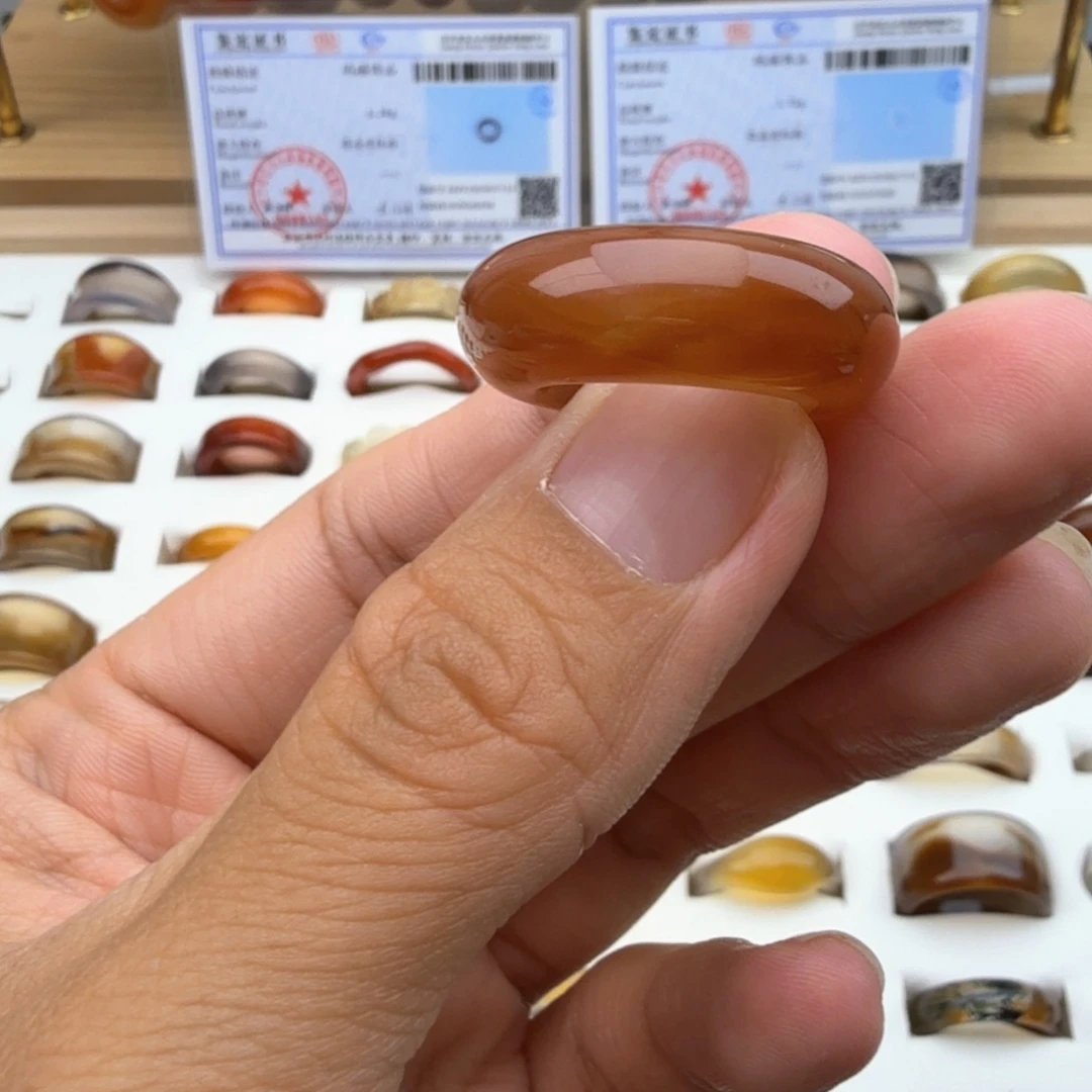 未镶嵌戒圈玛瑙/玉髓13圈
