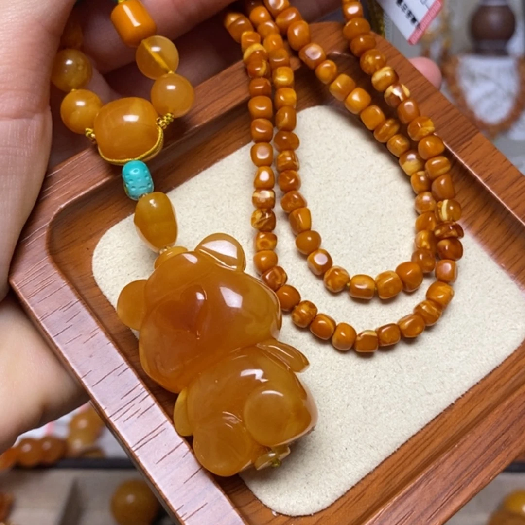 【闪购商品】蜜蜡颈饰未镶嵌项链