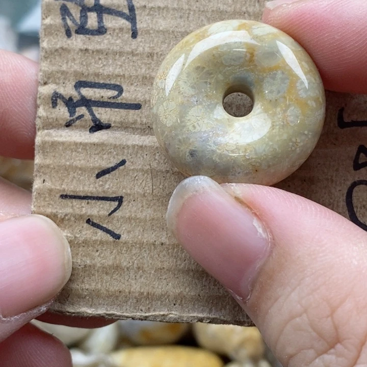 硅化珊瑚（珊瑚玉）未镶嵌颈饰黄*