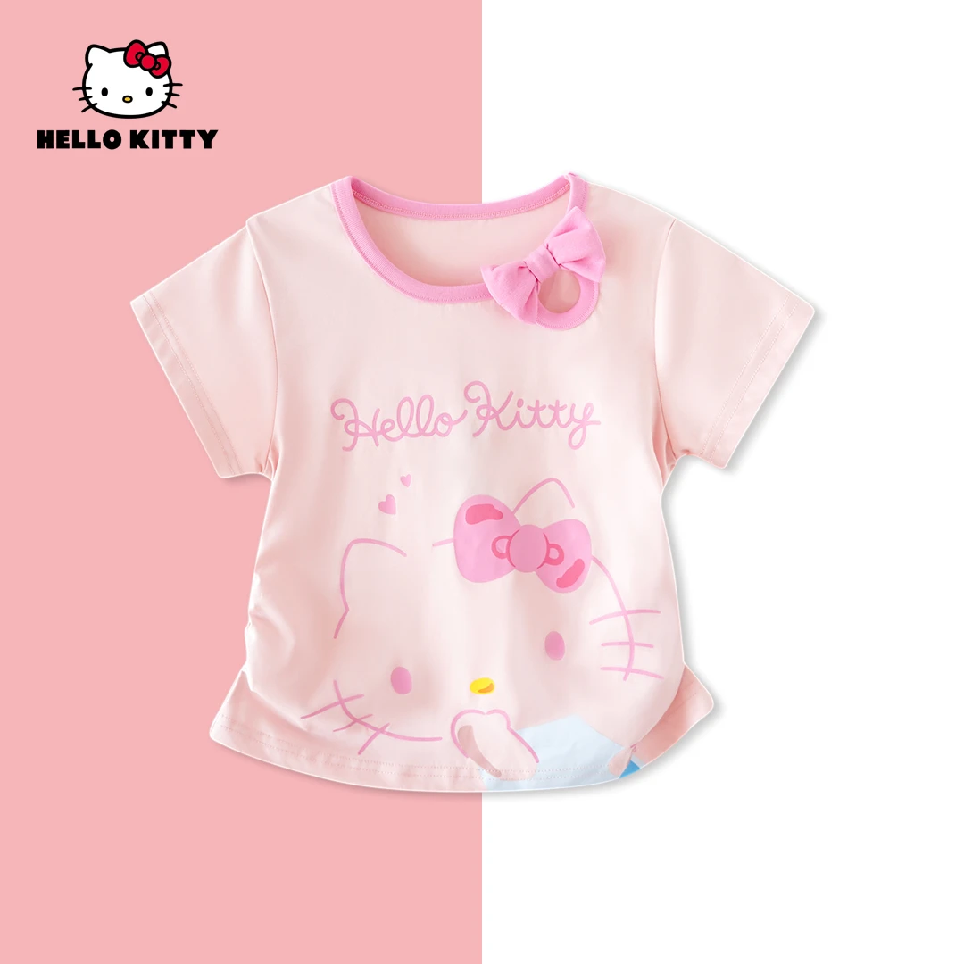 HelloKitty夏季新款女童装时尚百搭T恤上衣女宝T恤AC5221MK288 AD
