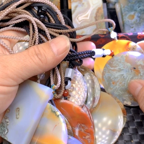 玛瑙/玉髓颈饰合金1***团