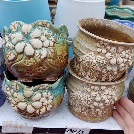 多肉绿植陶瓷花盆9.9包邮