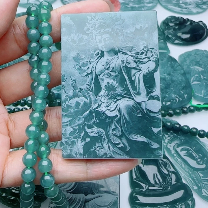 翡翠未镶嵌颈饰多样性发货天然A货翡翠