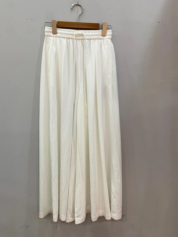 麦寻夏季新款KCXFS27A白色高腰休闲裤大甩裤轻薄舒适长度95左右女