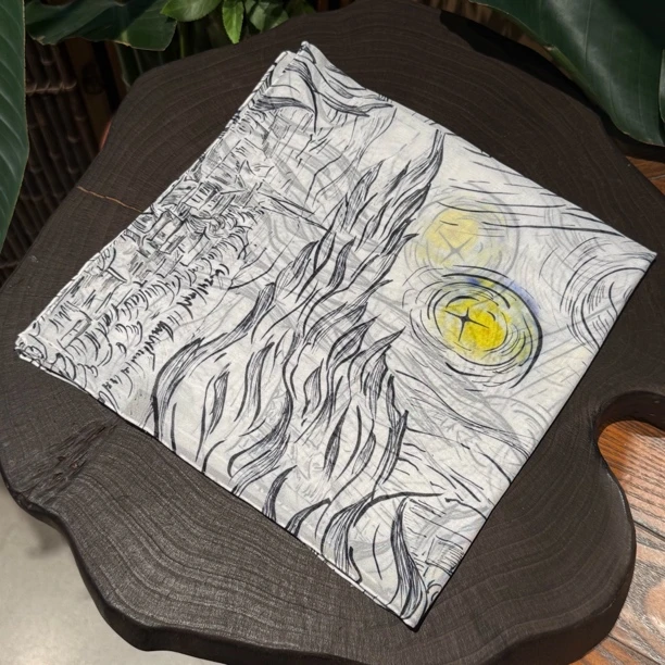 星夜 108*108 100桑蚕丝雪纺大披肩