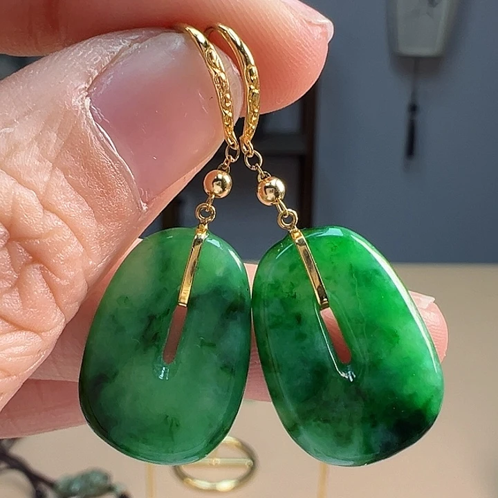 翡翠耳饰18K金镶嵌～****～耳饰