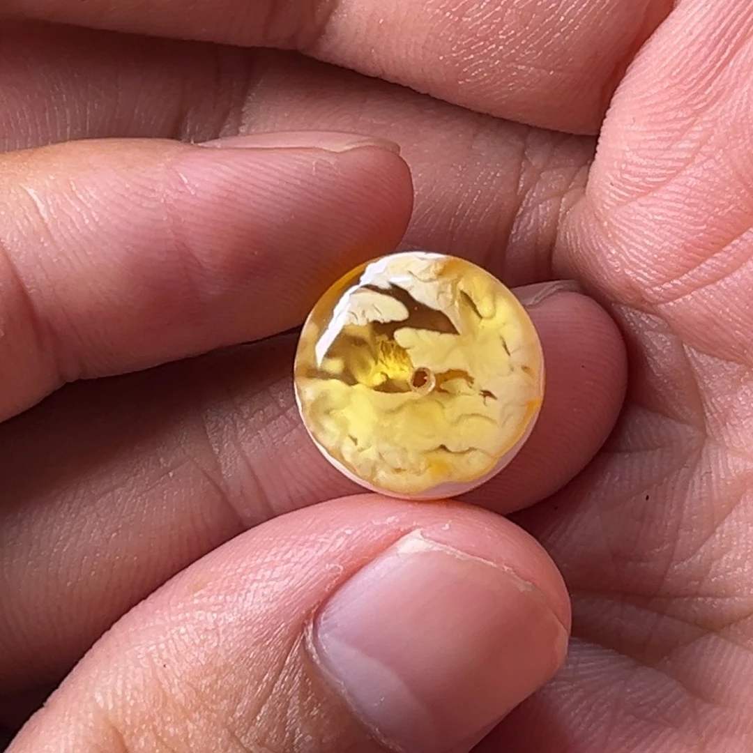 未镶嵌琥珀裸石蜜蜡金瓷白