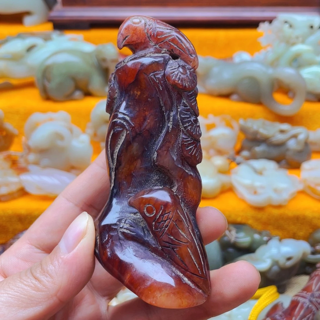 白玉菩提吊坠摆件