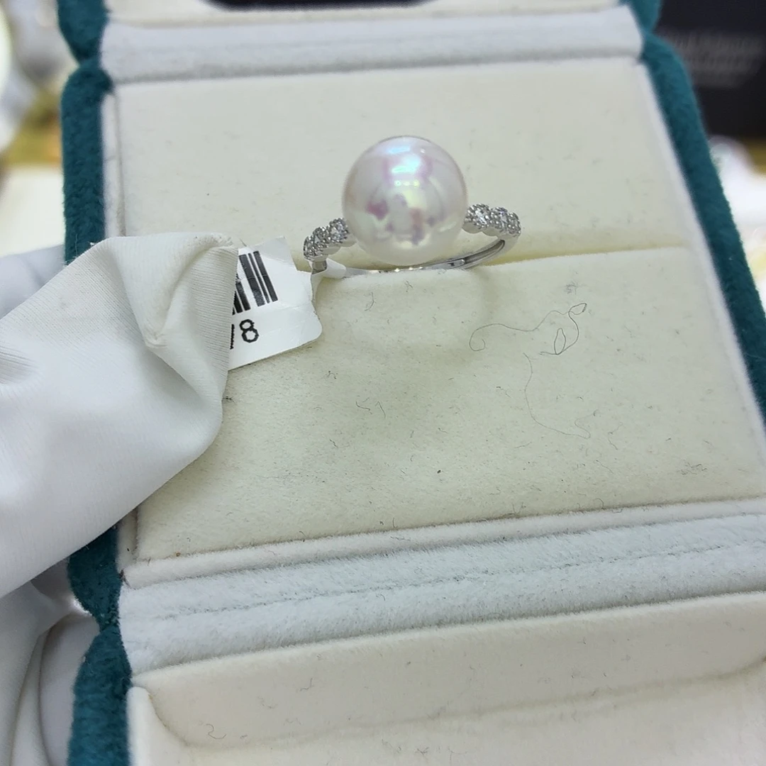 戒指淡水珍珠银S925镶嵌