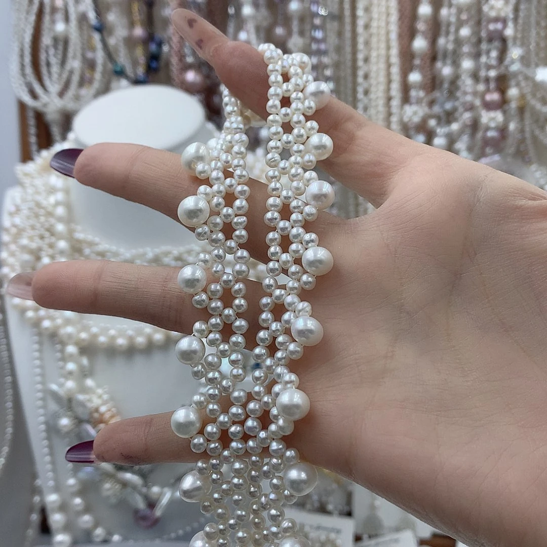 月***愈淡水珍珠耳饰银S925镶嵌