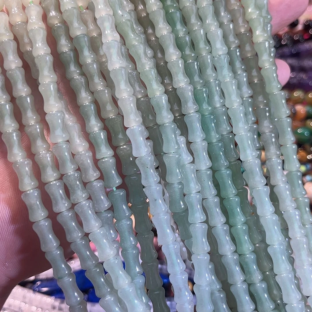 玛瑙/玉髓合金珠宝半成品东邻玉竹节一条6x10mm