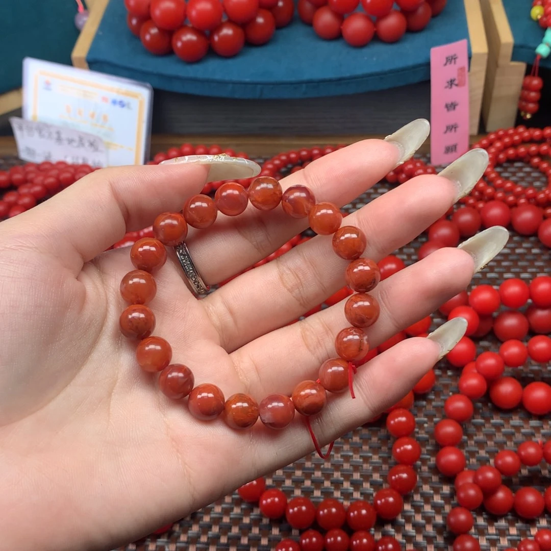 南红玛瑙未镶嵌手链