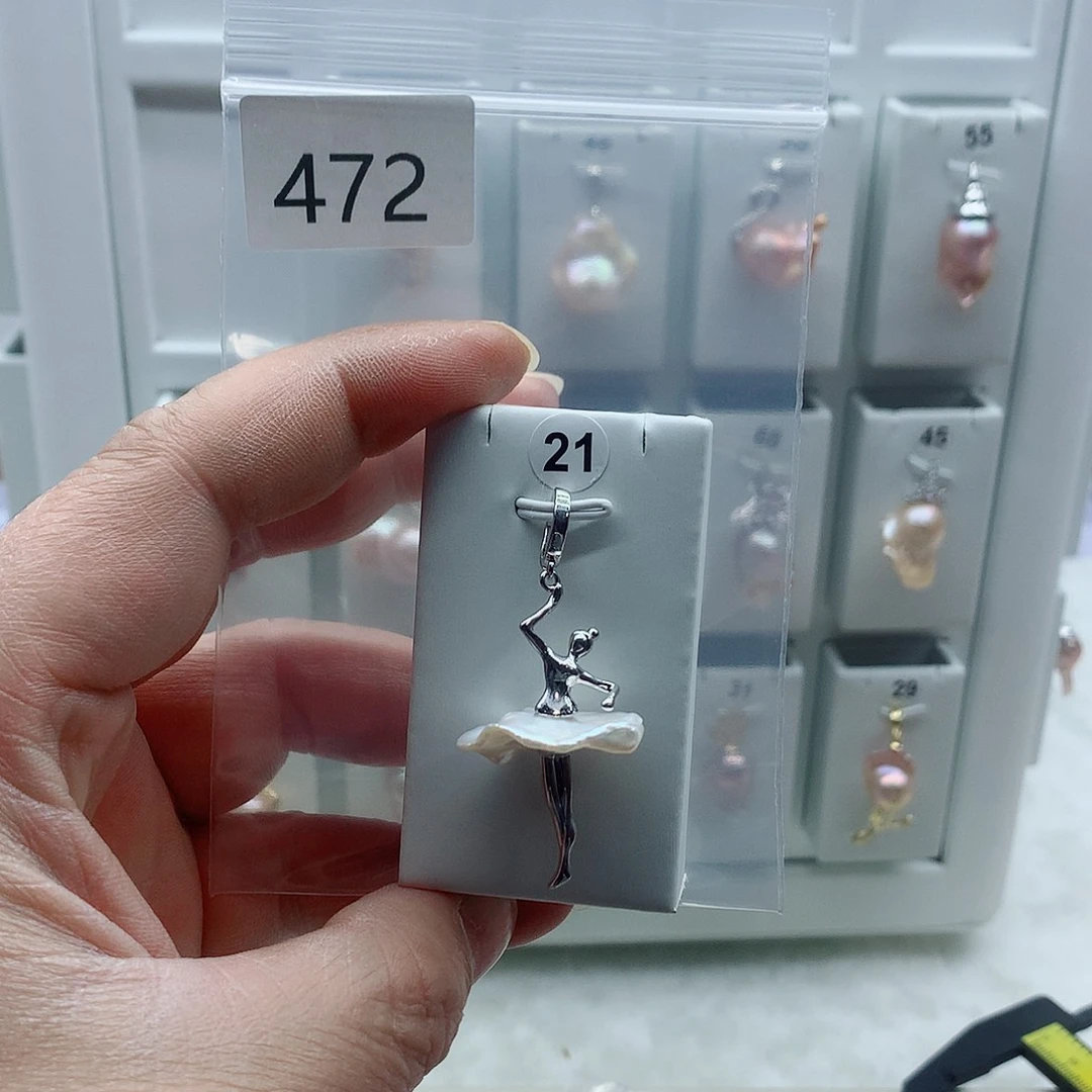 吊坠(不含链)合金淡水珍珠