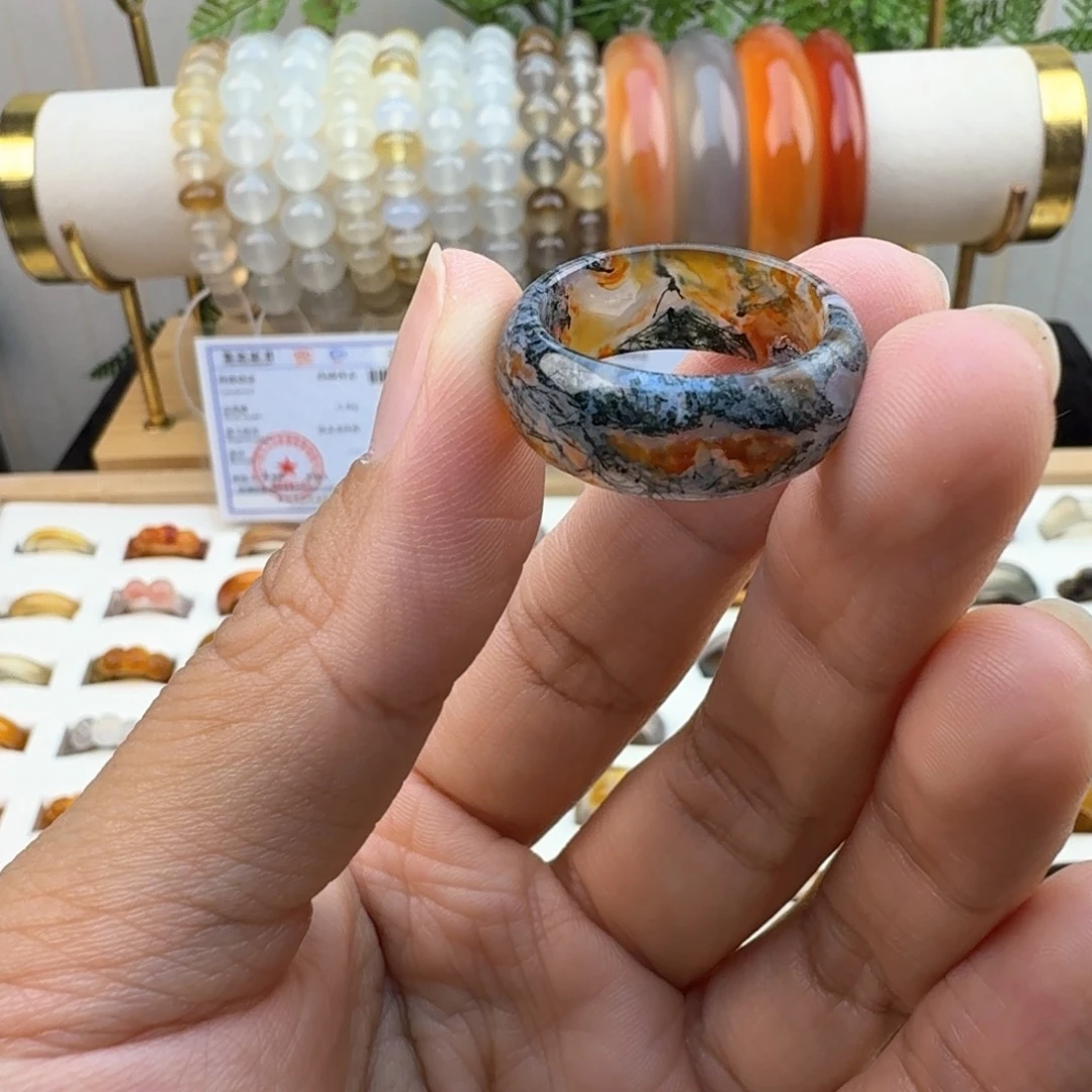 玛瑙/玉髓未镶嵌戒圈20圈福利默认微瑕介意勿拍
