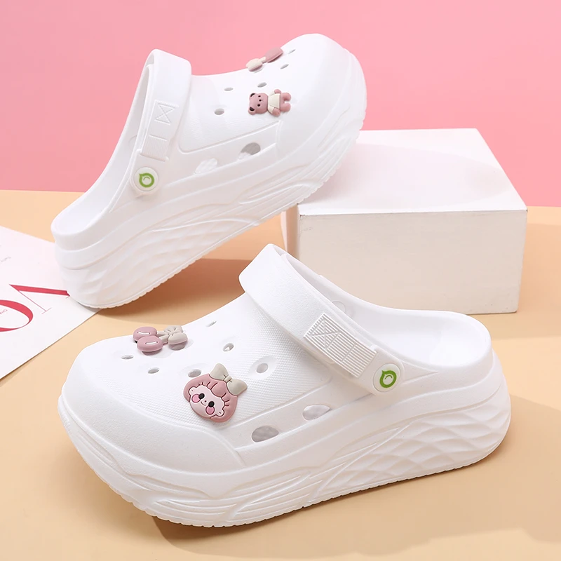 洞洞鞋女2025新款外穿厚底防滑软底两穿包头拖网红休闲沙滩凉拖鞋