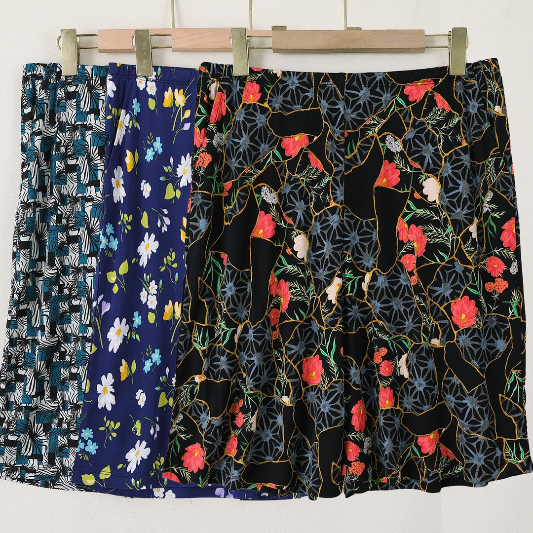 时尚碎花七分裤女士夏季高腰宽松休闲家居裤大码棉质睡裤A11047