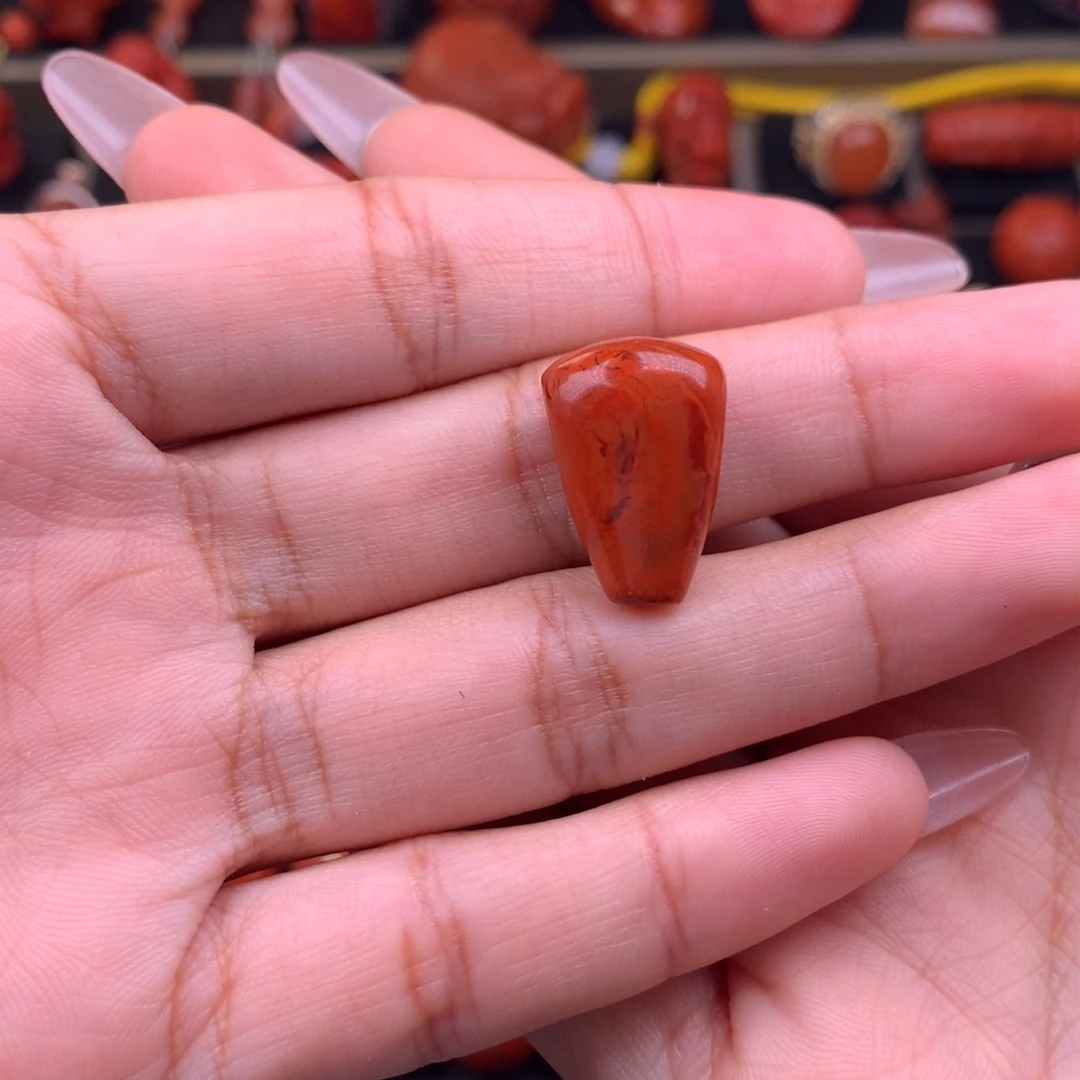 南红玛瑙未镶嵌三通13+