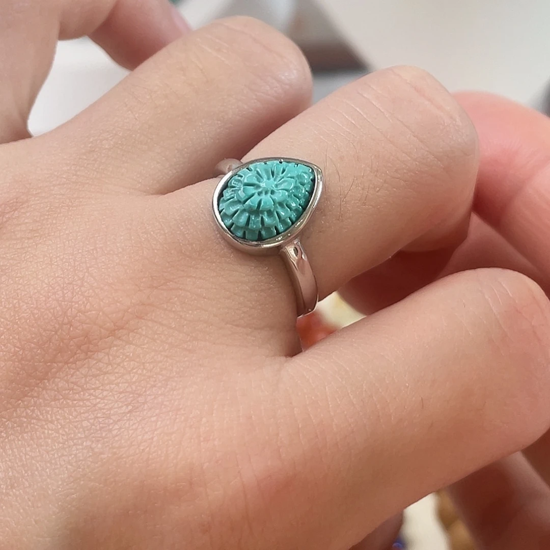 绿松石银S925镶嵌配饰