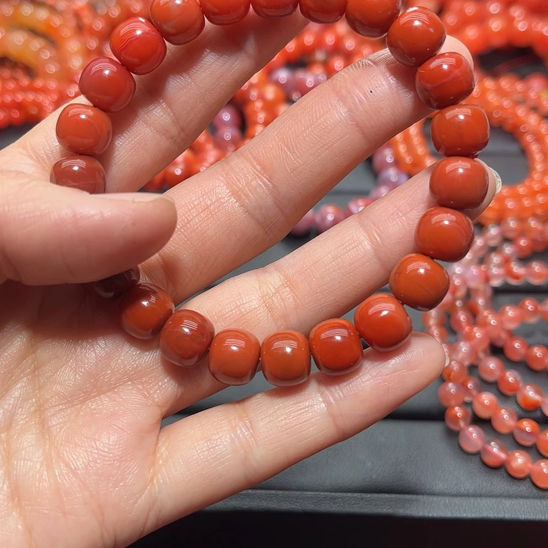 南红玛瑙手链未镶嵌