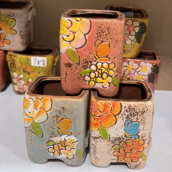 紫砂花盆粗陶材质多肉花盆