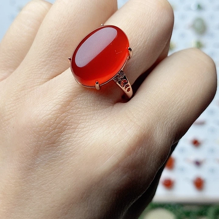 玛瑙/玉髓戒指未镶嵌