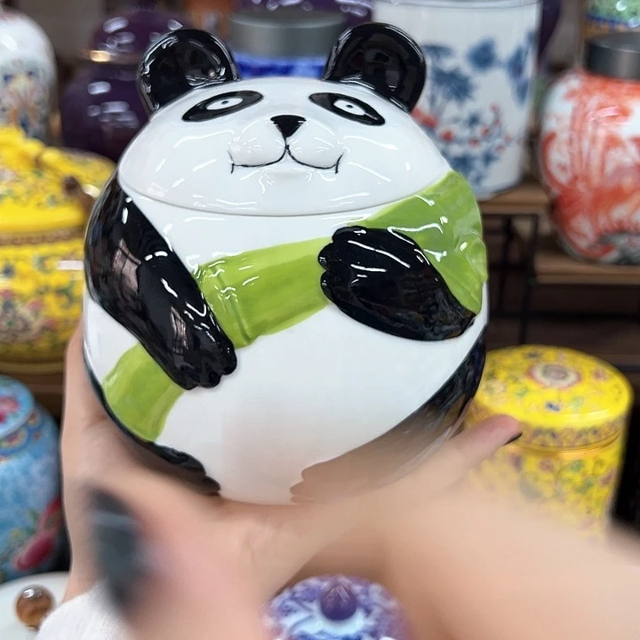 瓷片茶叶罐密封罐陶瓷