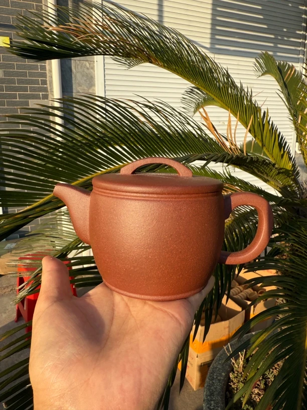 汉瓦壶特炼紫泥350cc半手无酸洗无添加铁质鸡眼正常现象