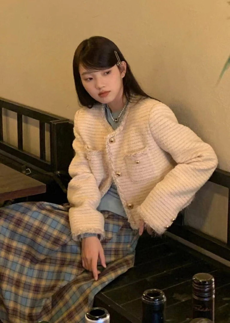 16323春季新款女装小香风外套
