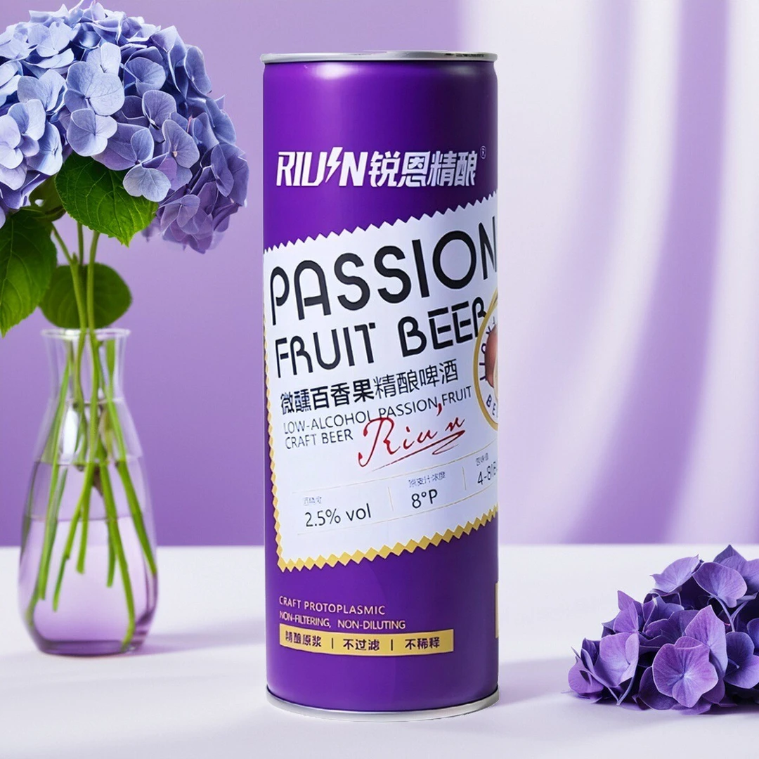 锐恩精酿百香果口味精酿原麦汁发酵经典原浆啤酒