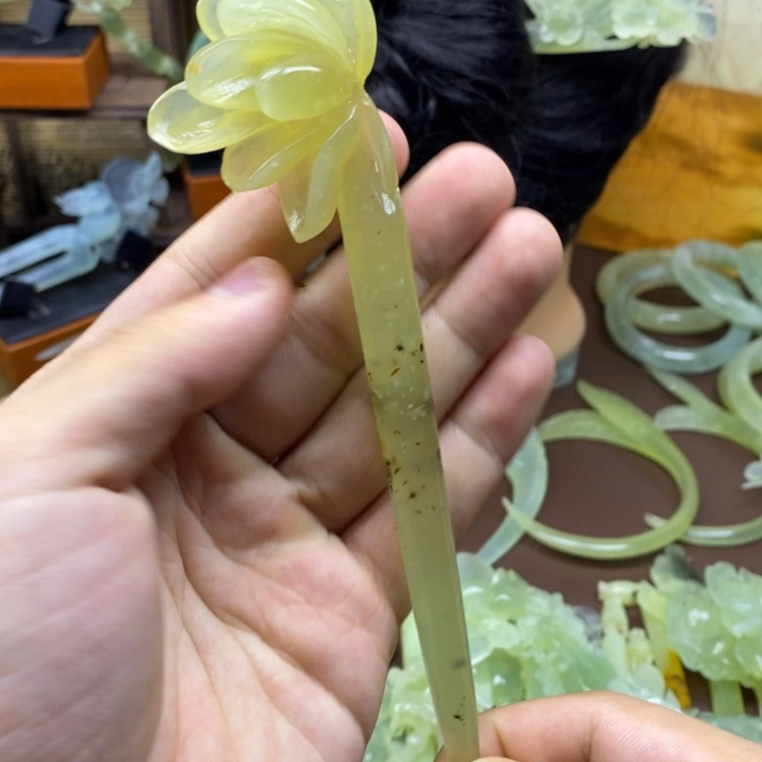 未镶嵌蛇纹石玉发饰