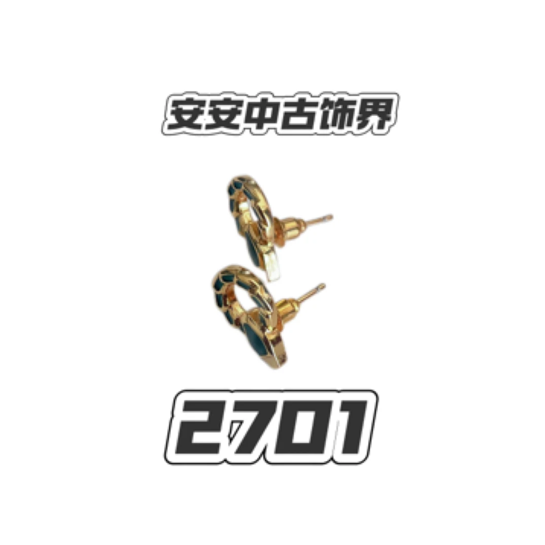 铜合金珐琅耳饰 2701-珐琅几何耳钉