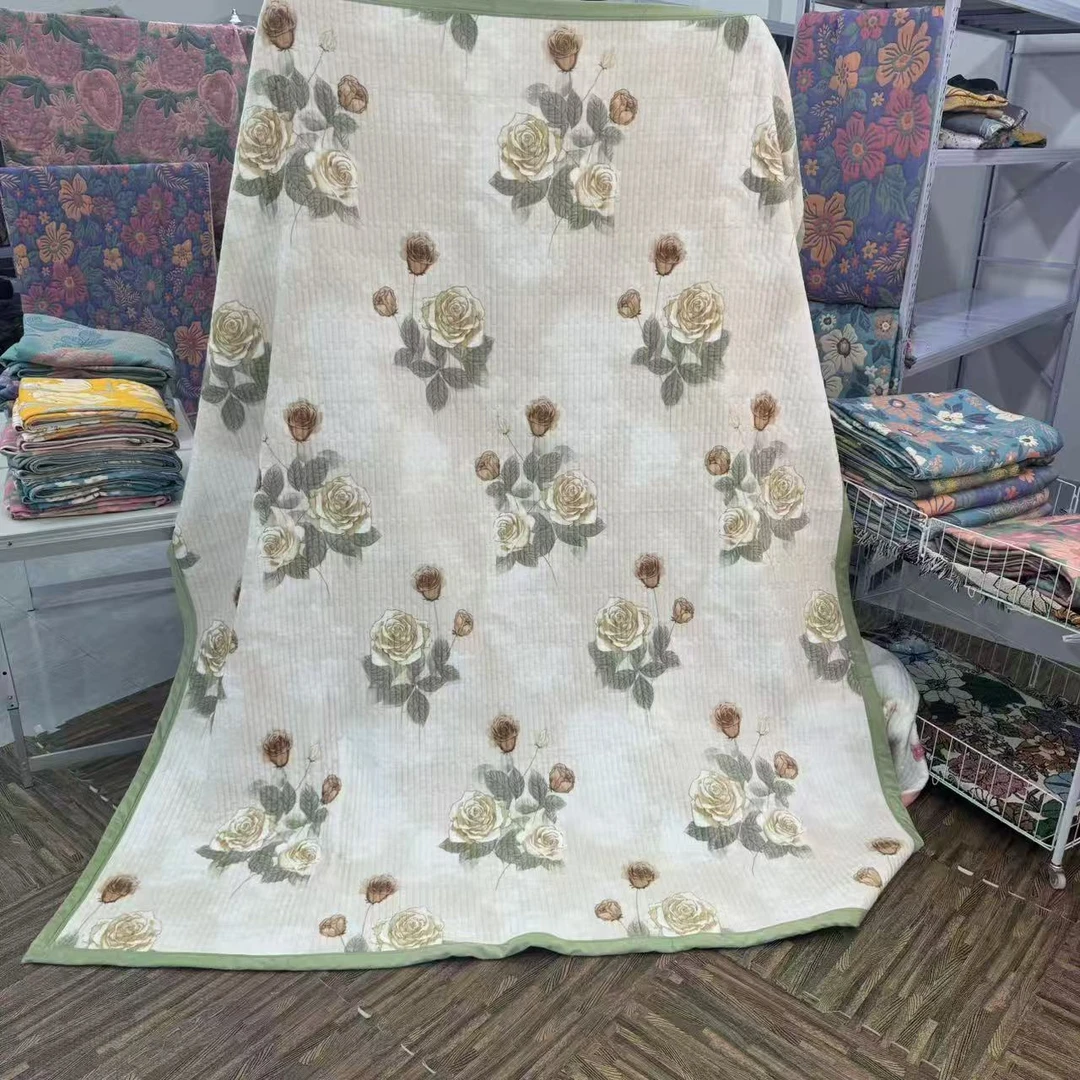【茉莉花香】200*230冬季加厚温暖绒毯床盖