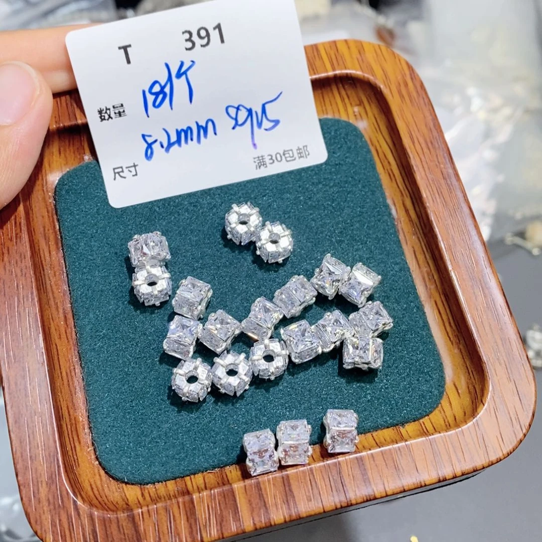 水晶珠宝半成品银S925镶嵌T391