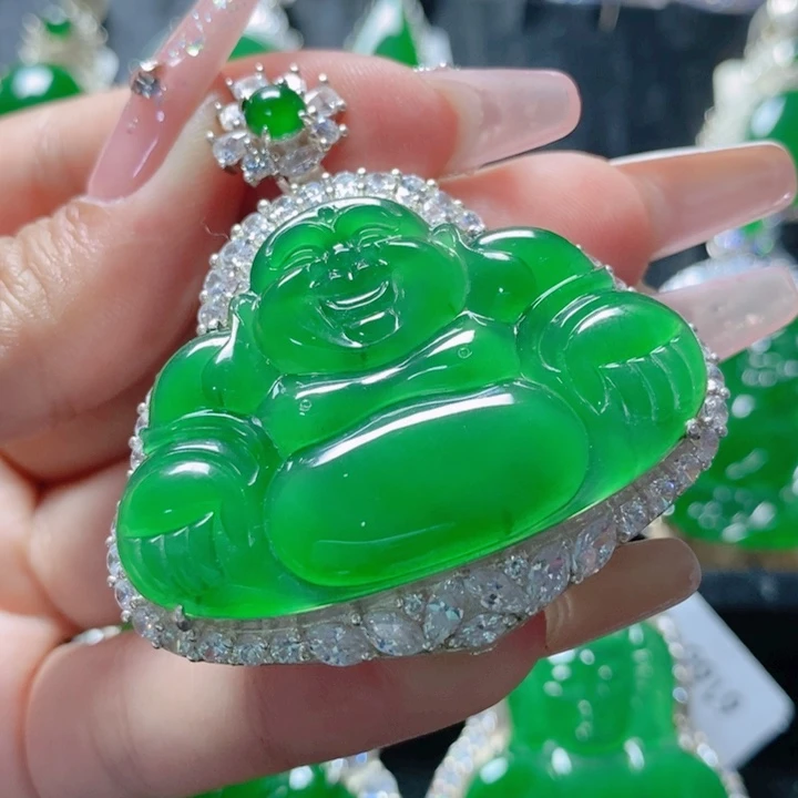 翡翠颈饰银S925镶嵌