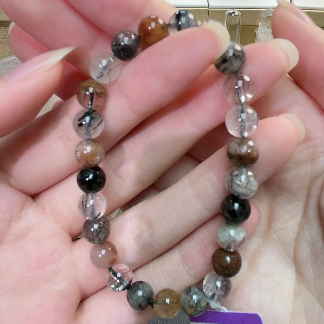 未镶嵌水晶手串四季幽灵7mm手串 yl556 212号