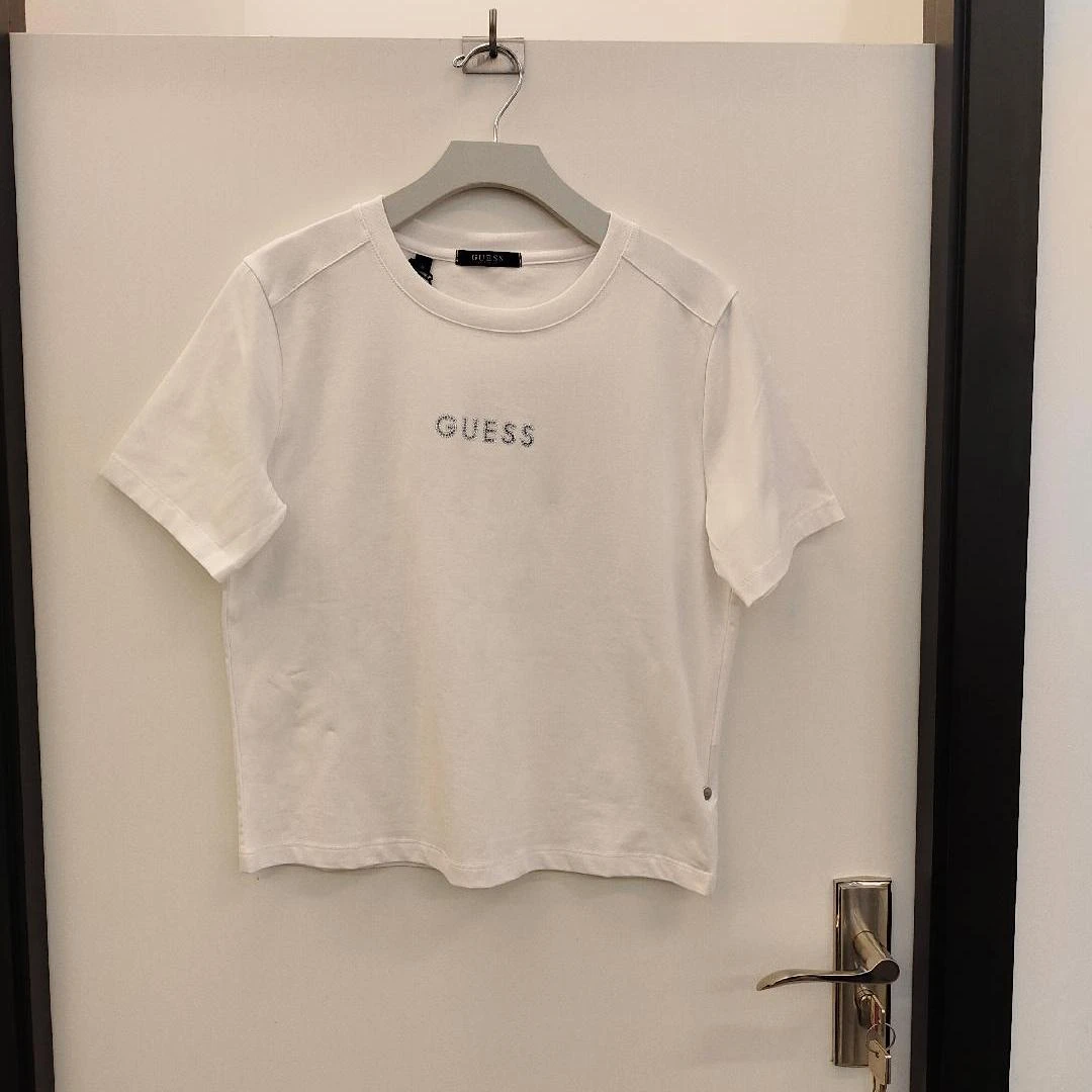 GUESS盖尔斯贴钻字母LOGO半袖T恤RP2K2423
