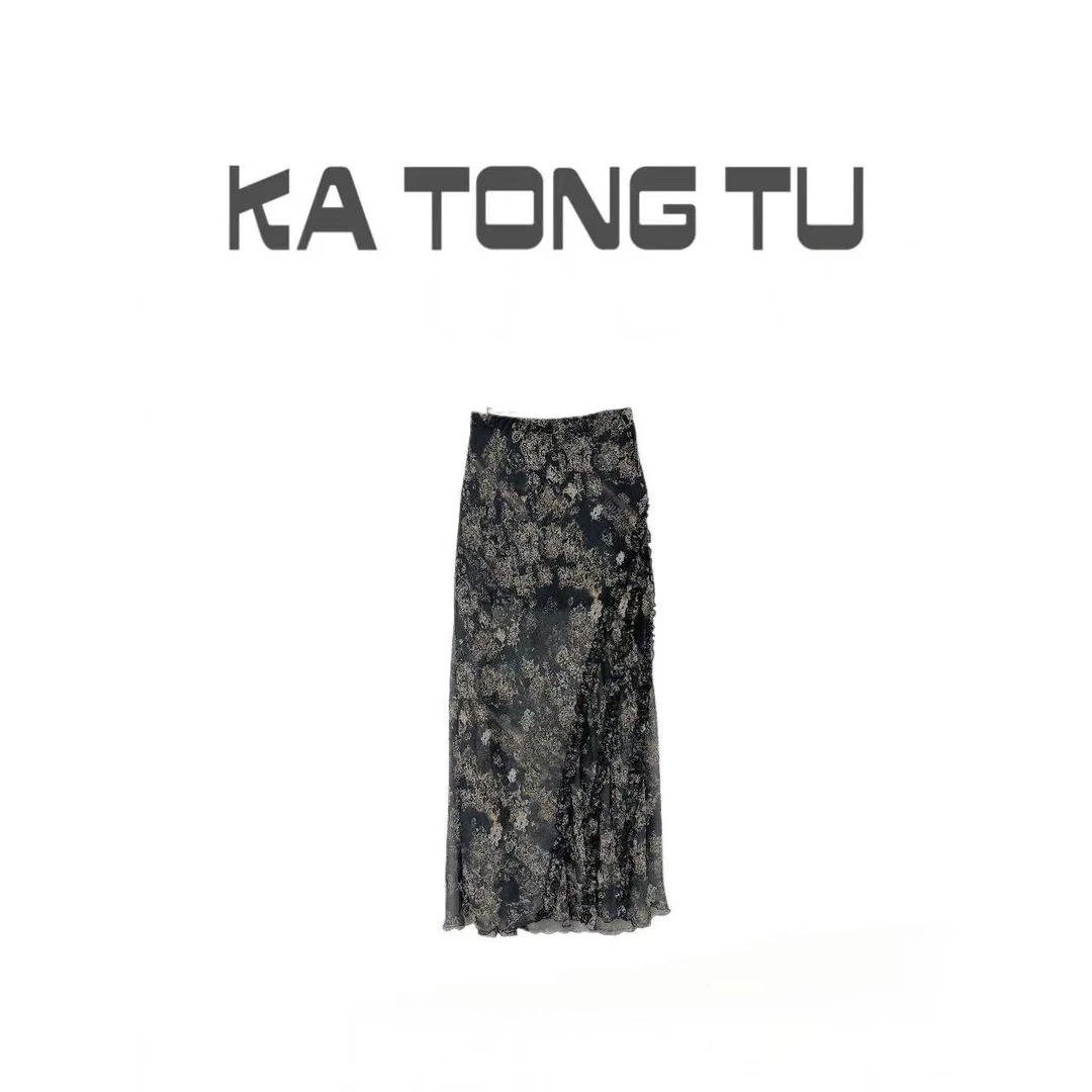 KATONGTU 【波西米亚】春季新品度假风半身裙 DM2502038