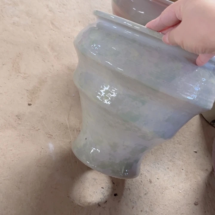 朱***圆瓷片口18高23瑕景德镇陶瓷