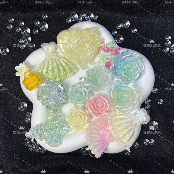 萤火虫【许愿+对对碰+隐藏】夜光 DIY 礼服/扇子/香水瓶/月季花