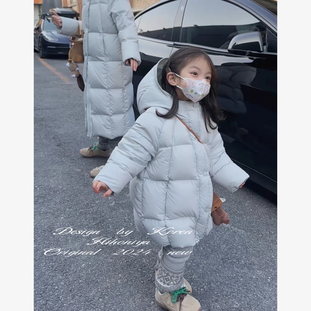 【小泡芙】丹妮Hihoniya~2024冬季亲子款纯色高级90白鹅绒羽绒服