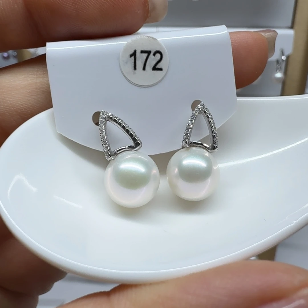 云***姐淡水珍珠耳饰银S925镶嵌