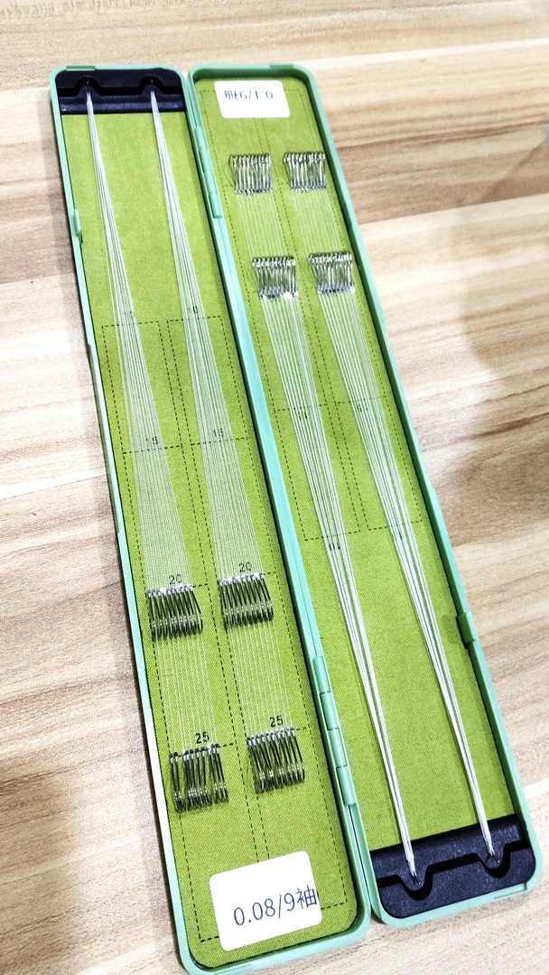 【PE飞磕线】日瓦兔飞磕线鲫鱼罗非钛合金标准袖9号钩子线组40付装