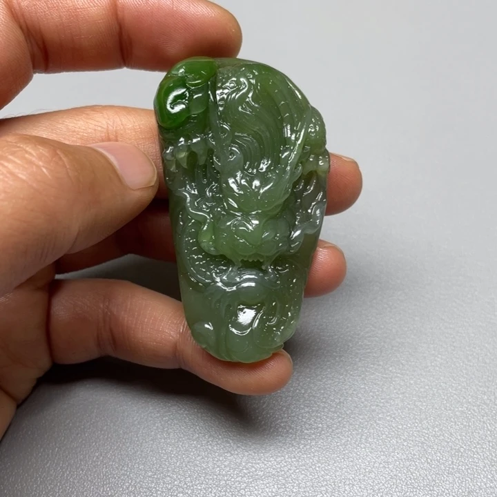 吊坠(不含链)未镶嵌和田玉烟**家